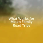 What Works for Me on Family Road Trips